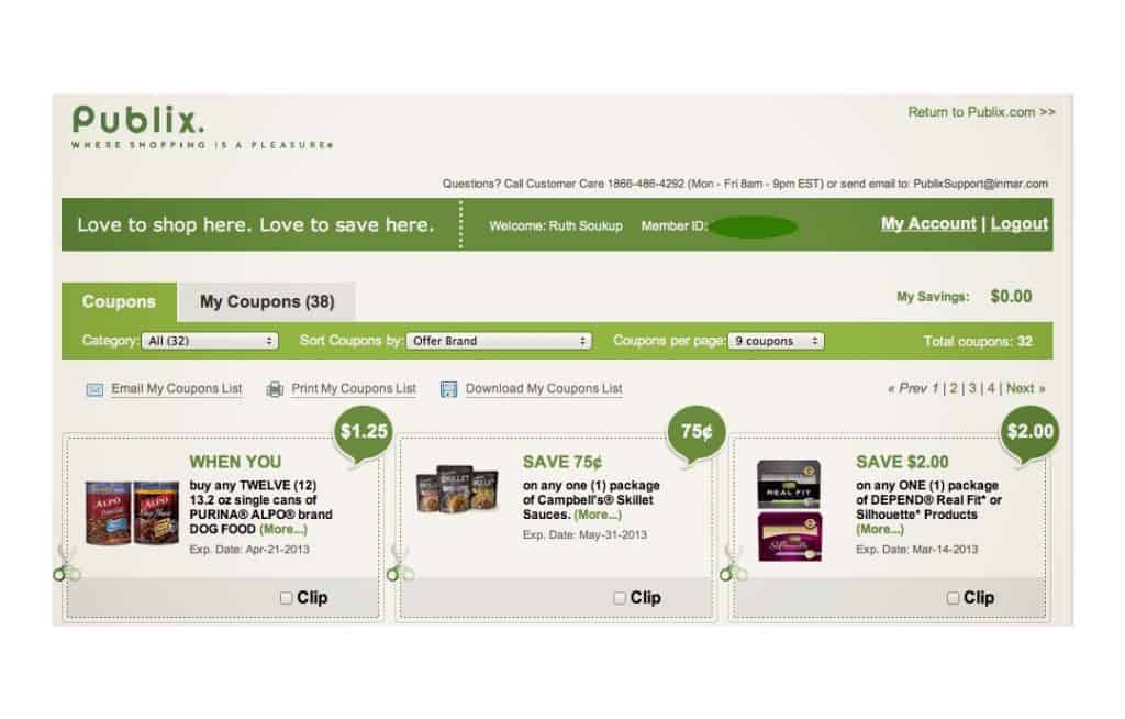 Publix Digital Coupons