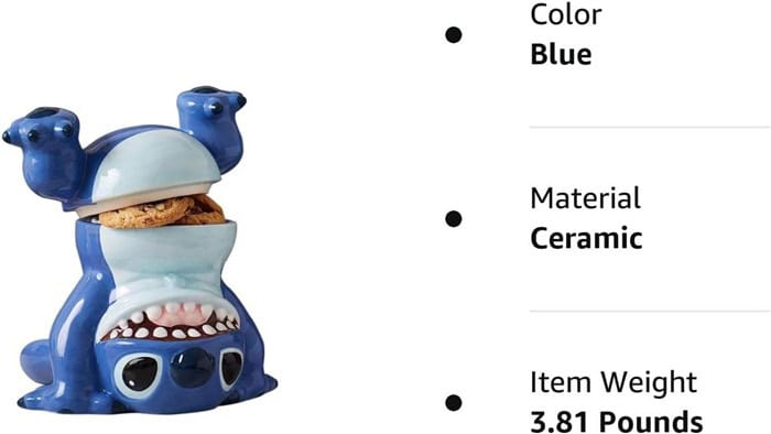 Disney Stitch Handstand Cookie Jar