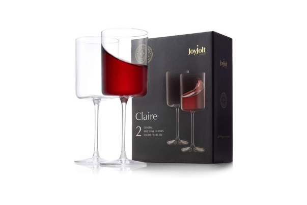 JoyJolt Claire Red Wine Glass Set