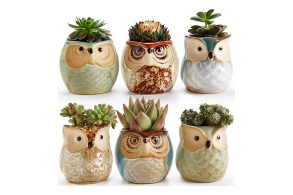 Owl Pot Ceramic Flowing Glaze Base Serial Set