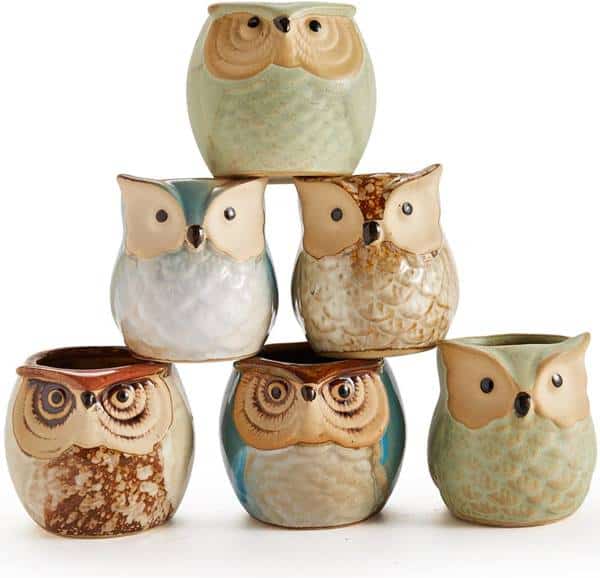 Owl Pot Ceramic Flowing Glaze Base